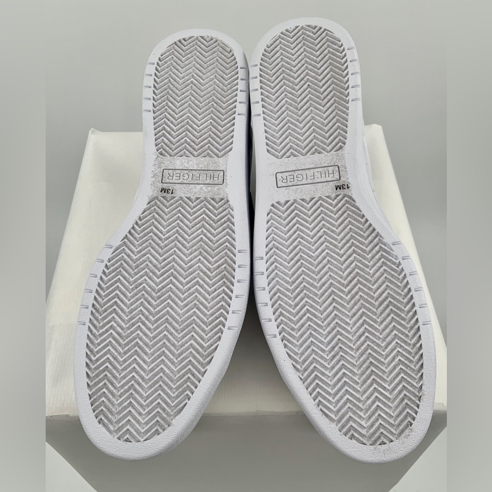 NWT NIB Tommy Hilfiger Listen Men’s White Leather Sneakers Shoes - Picture 9 of 11